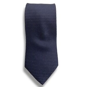 Zylos Gold George Machado Navy‎ Blue Patterned Silk Necktie Men's A20Q